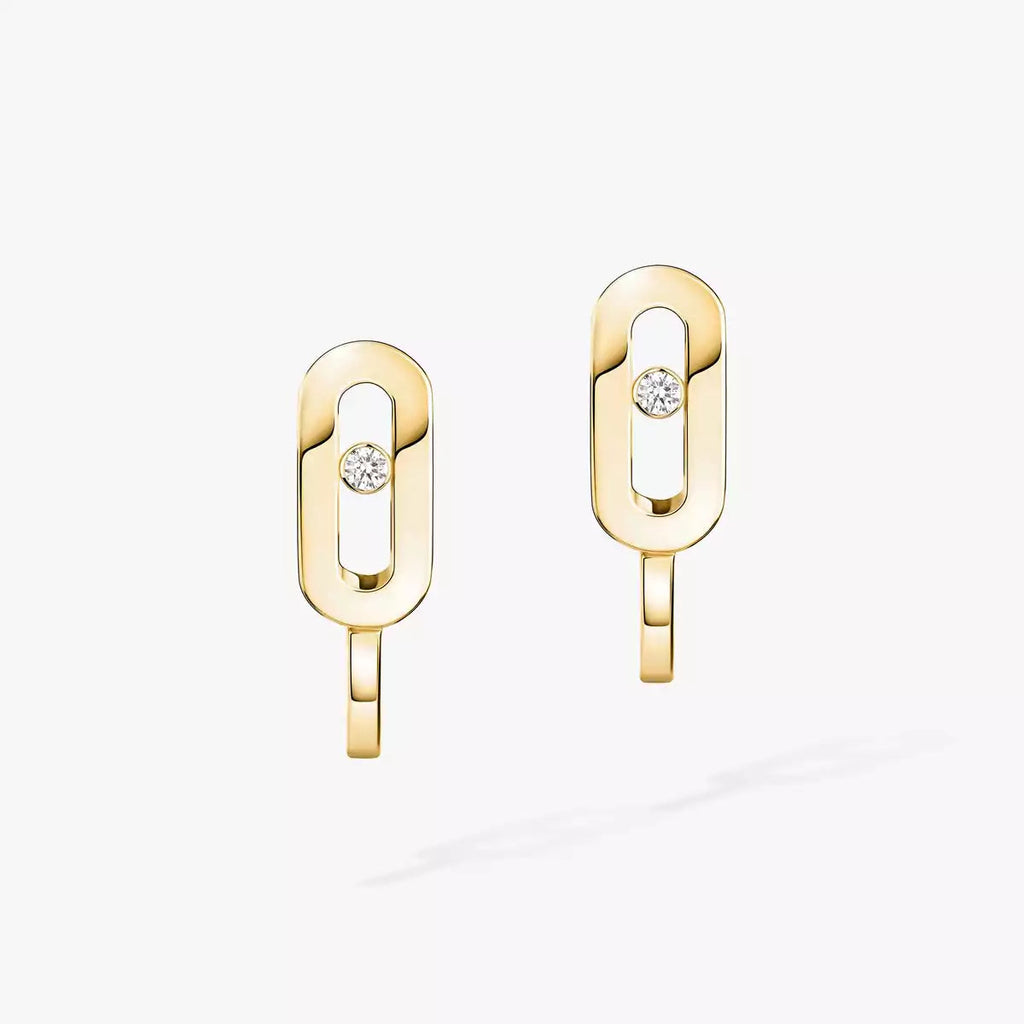[Imperial] Diamond Mini Hoop Earrings Move Classique