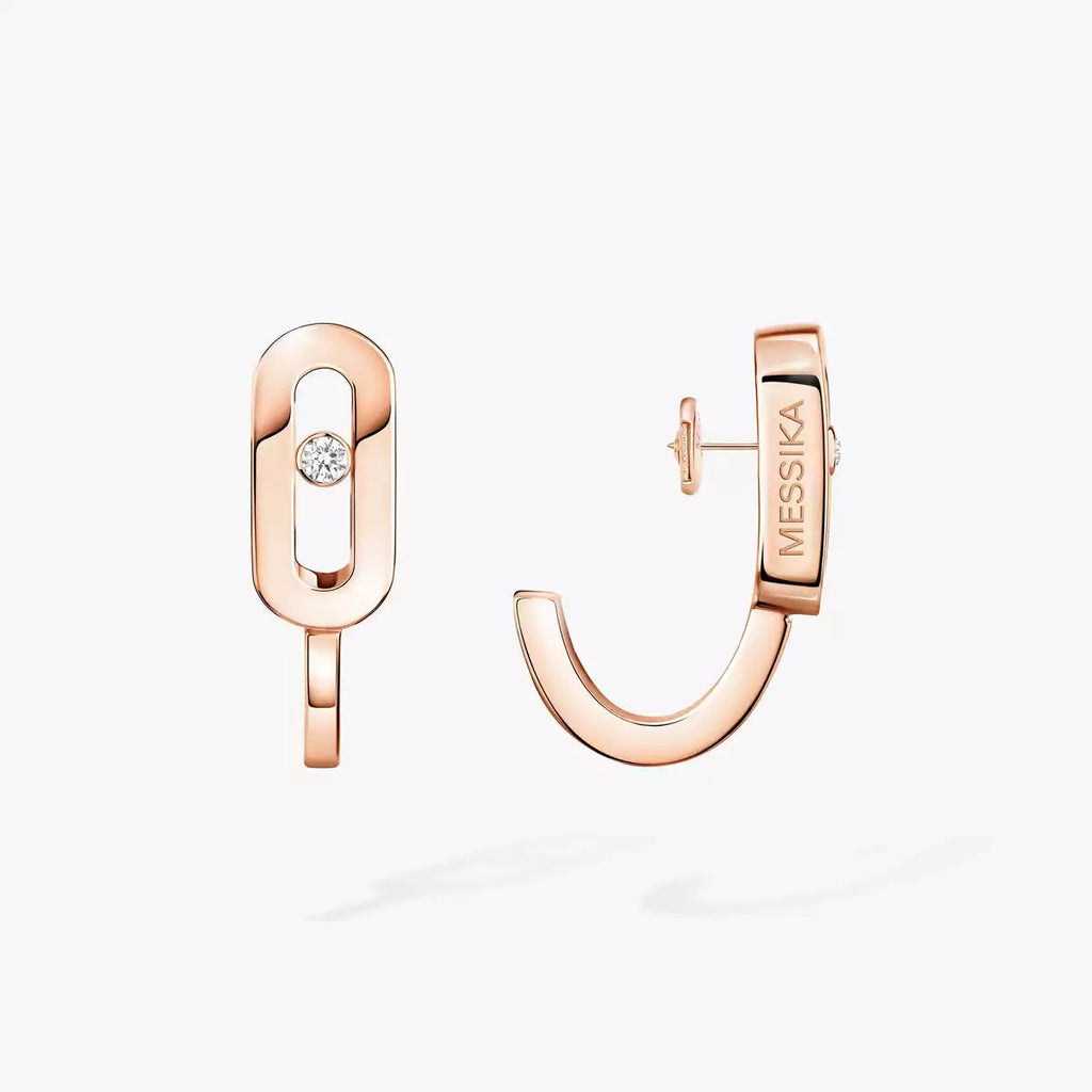 [Imperial] Diamond Mini Hoop Earrings Move Classique