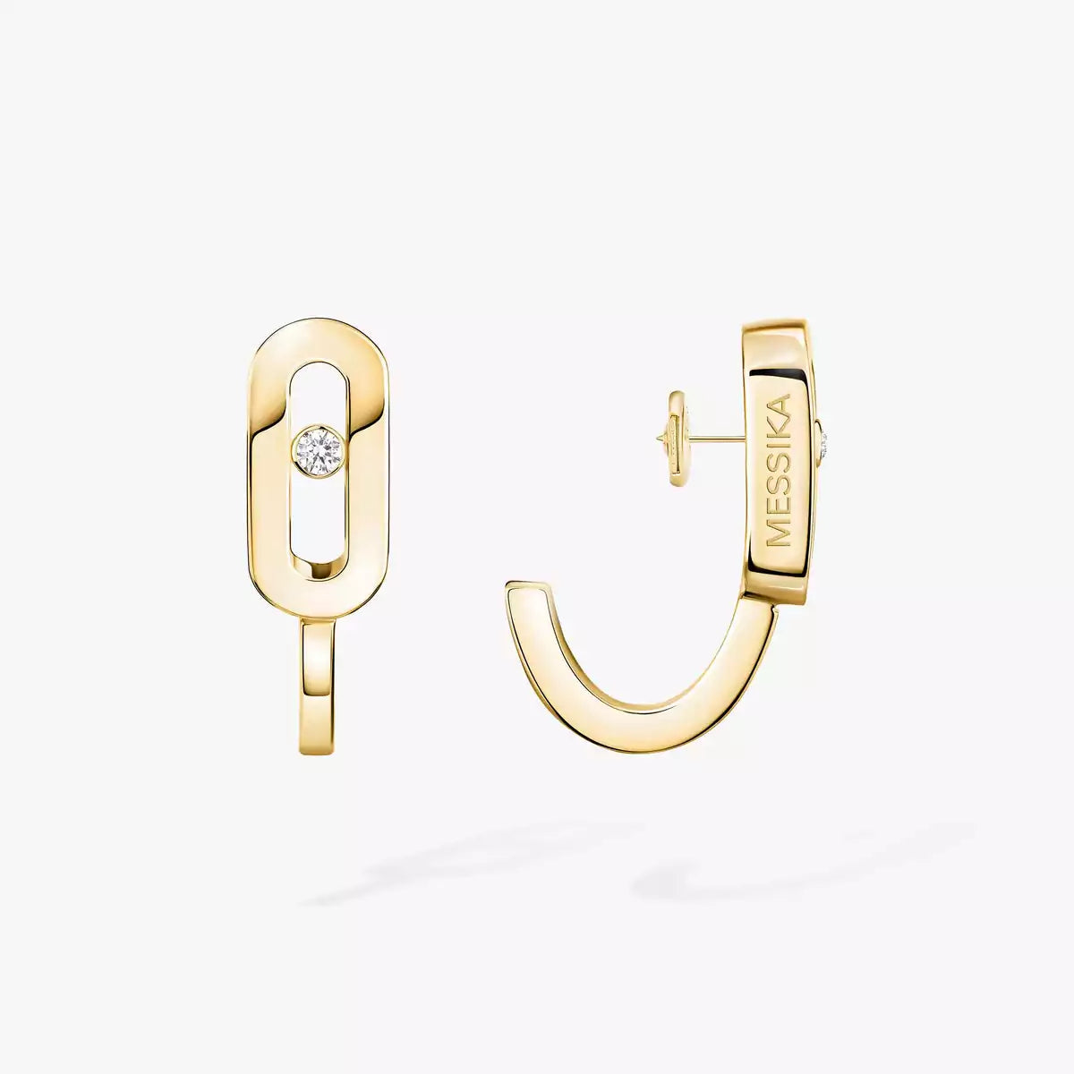 [Imperial] Diamond Mini Hoop Earrings Move Classique