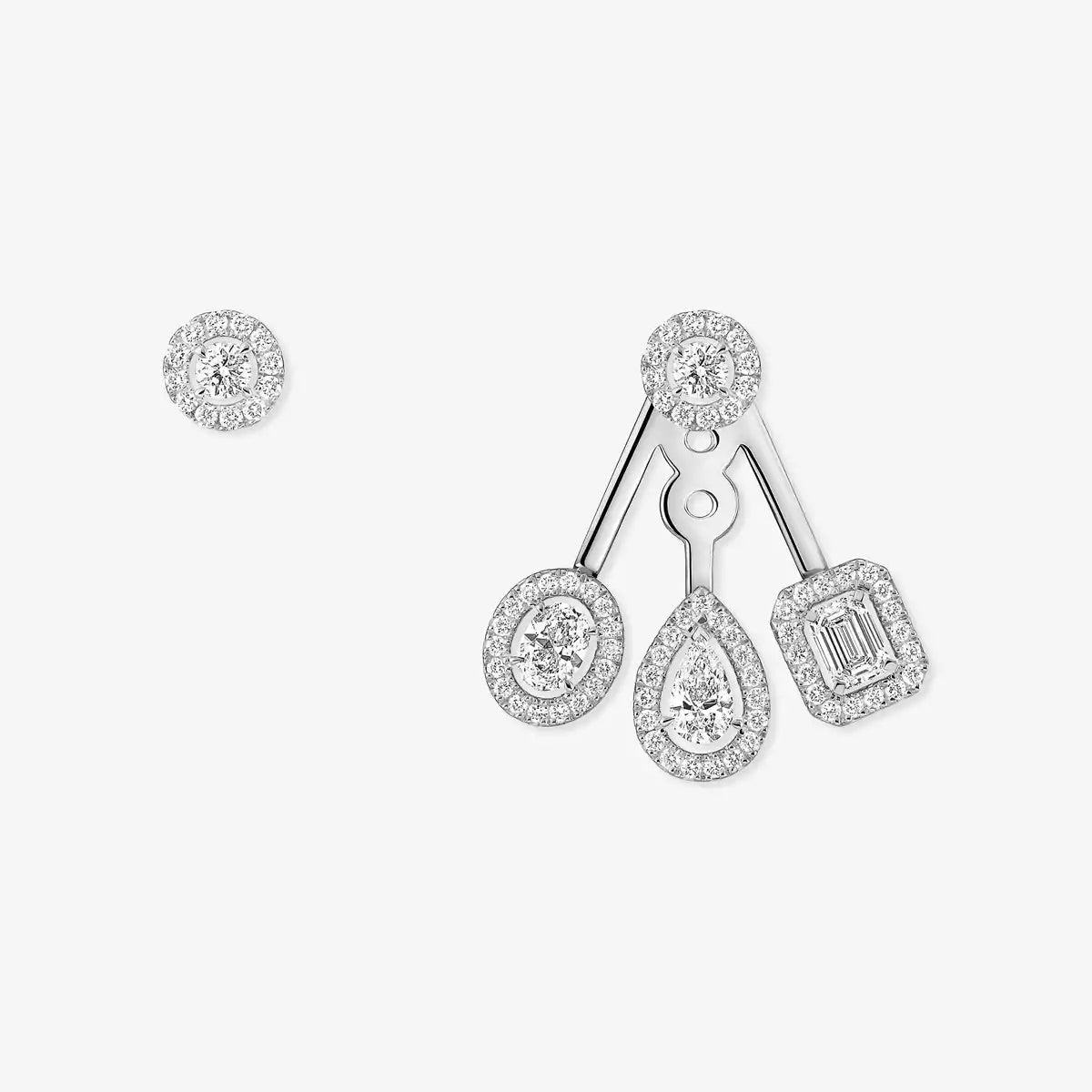 [Imperial]  My Twin Trio  Diamond Earrings
