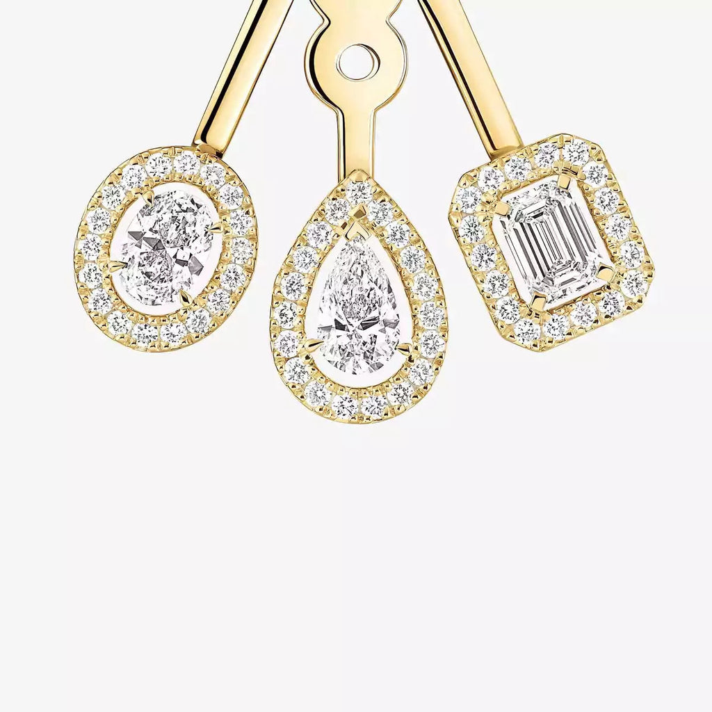 [Imperial]  My Twin Trio  Diamond Earrings