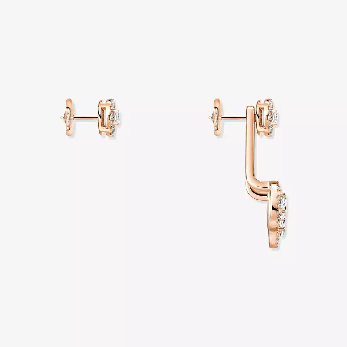 [Imperial]  My Twin Trio  Diamond Earrings
