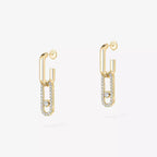 [Imperial] Move Link Diamond Earrings