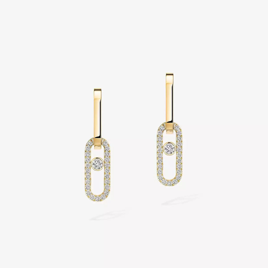 [Imperial] Move Link Diamond Earrings