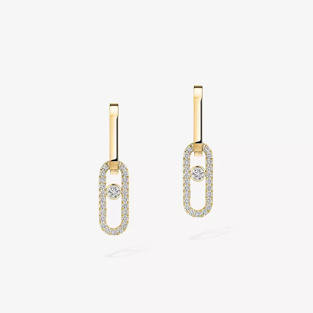 [Imperial] Move Link Diamond Earrings