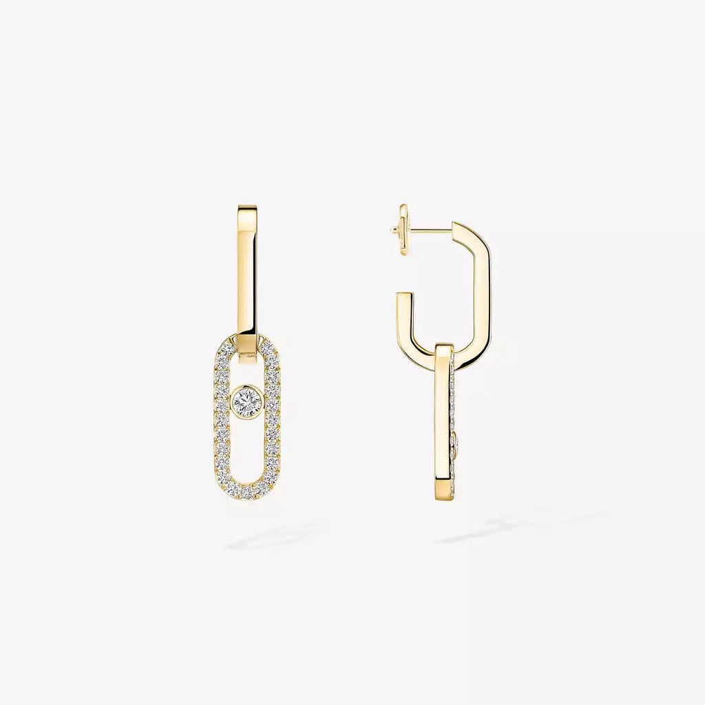 [Imperial] Move Link Diamond Earrings