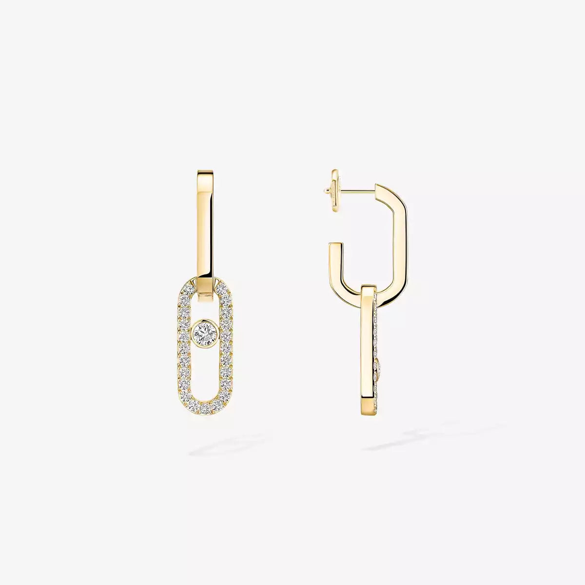 [Imperial] Move Link Diamond Earrings