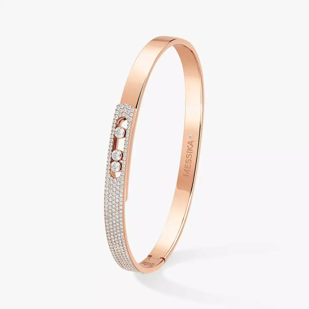 [Imperial] Move Noa Rose Gold Pavé Diamond Bangle Bracelet