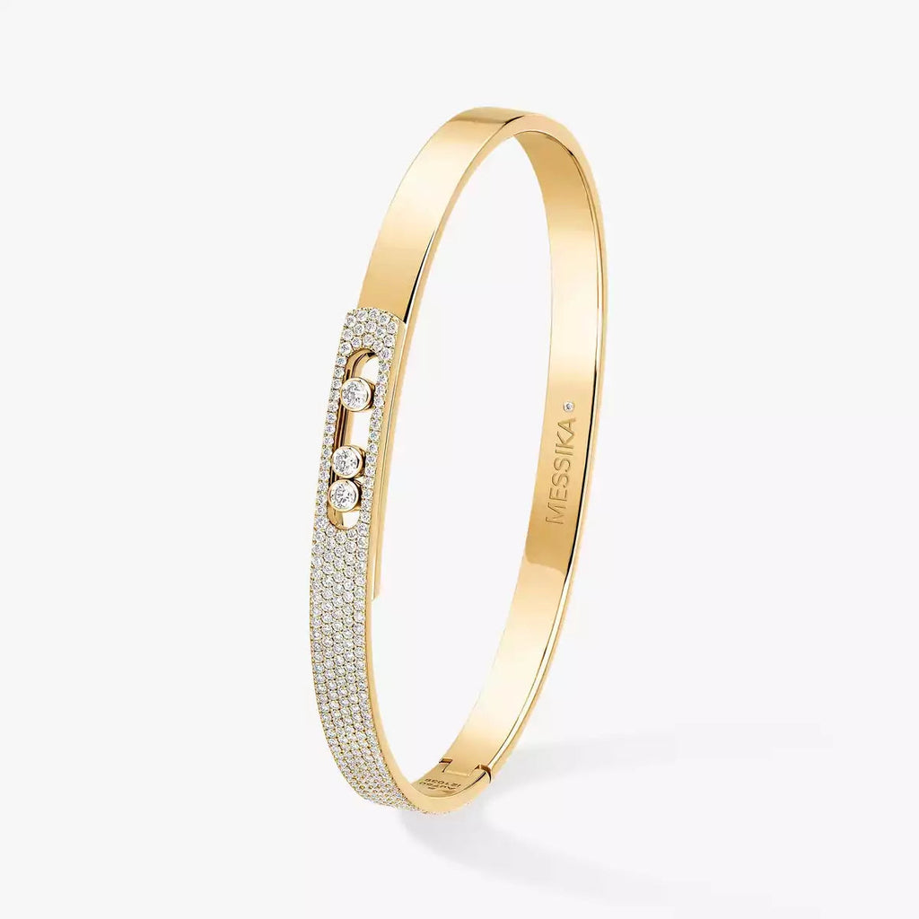 [Imperial] Move Noa Rose Gold Pavé Diamond Bangle Bracelet