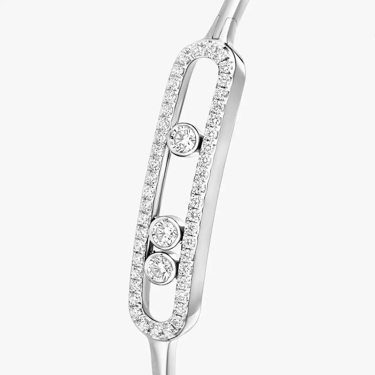 [Imperial] Move Pavé Diamond Bangle Bracelet M