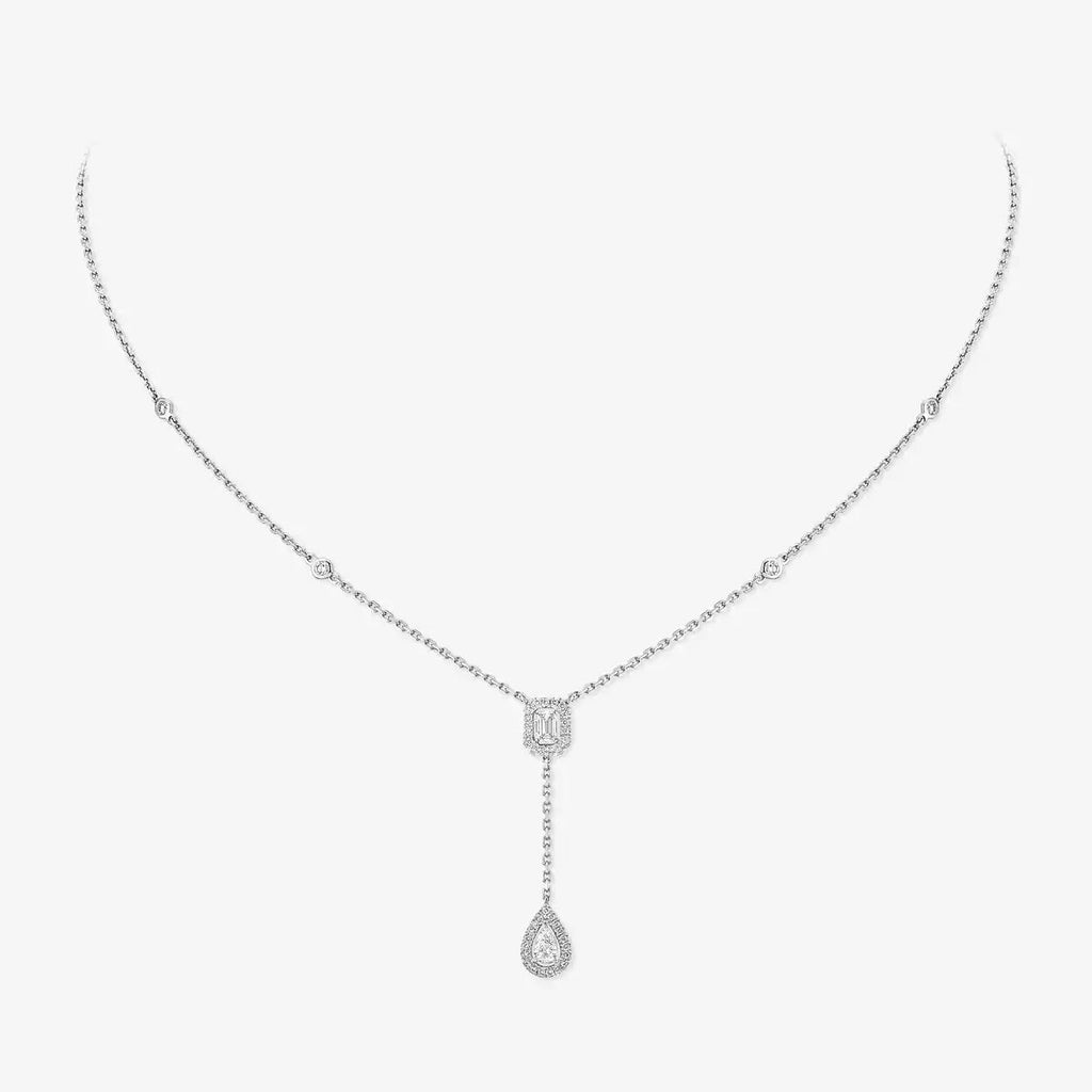 [Imperial] Gold Diamond Tie Necklace