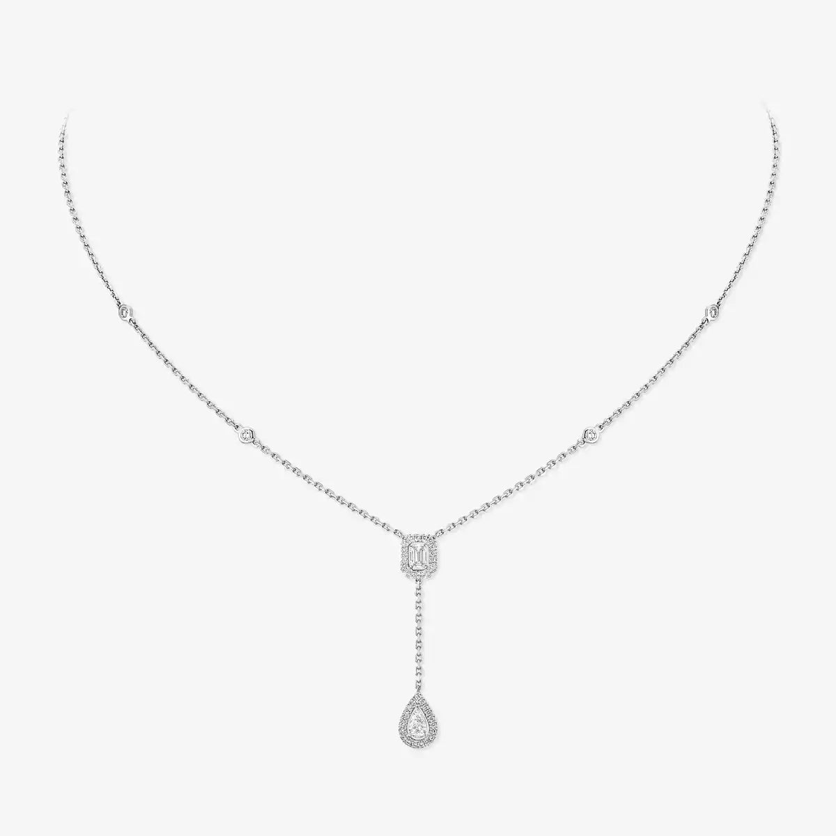[Imperial] Gold Diamond Tie Necklace