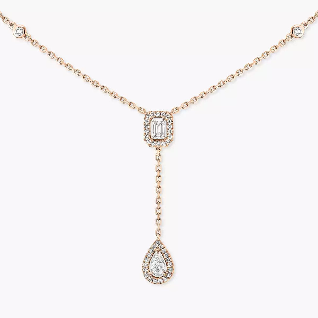 [Imperial] Gold Diamond Tie Necklace