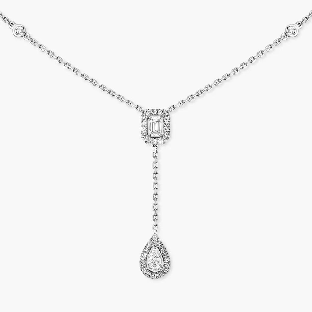 [Imperial] Gold Diamond Tie Necklace