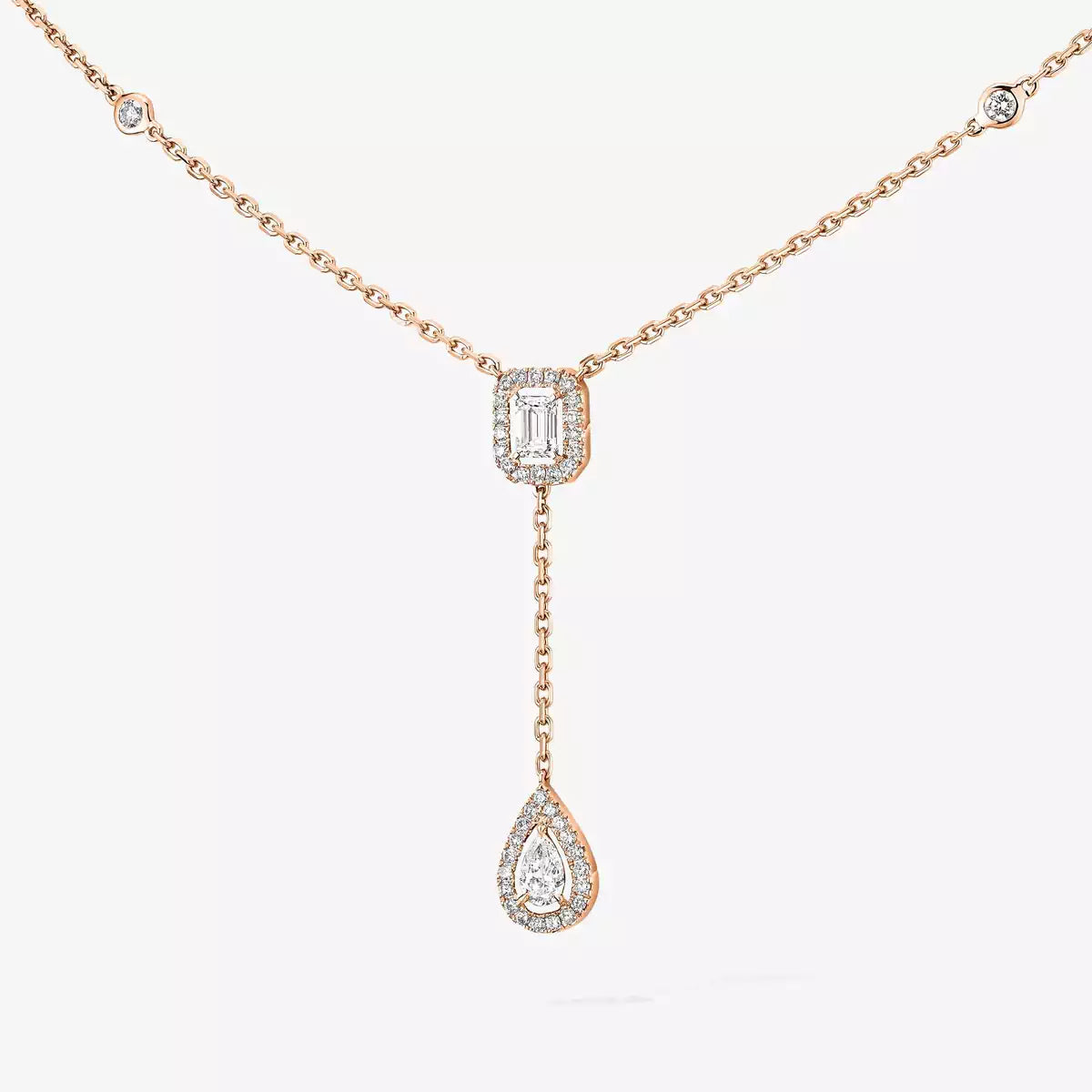 [Imperial] Gold Diamond Tie Necklace