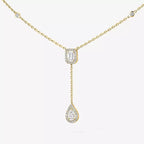 [Imperial] Gold Diamond Tie Necklace