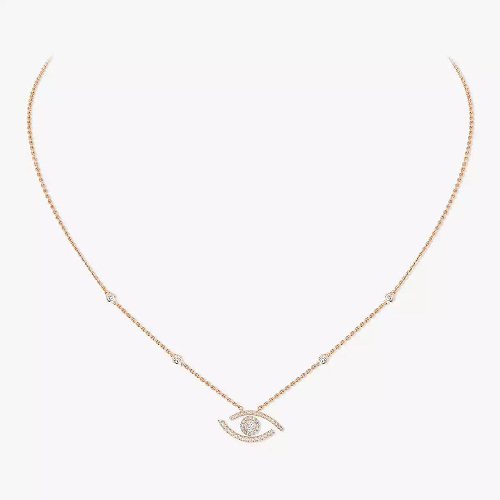 [Imperial] Pave_ Diamond Necklace Lucky Eye