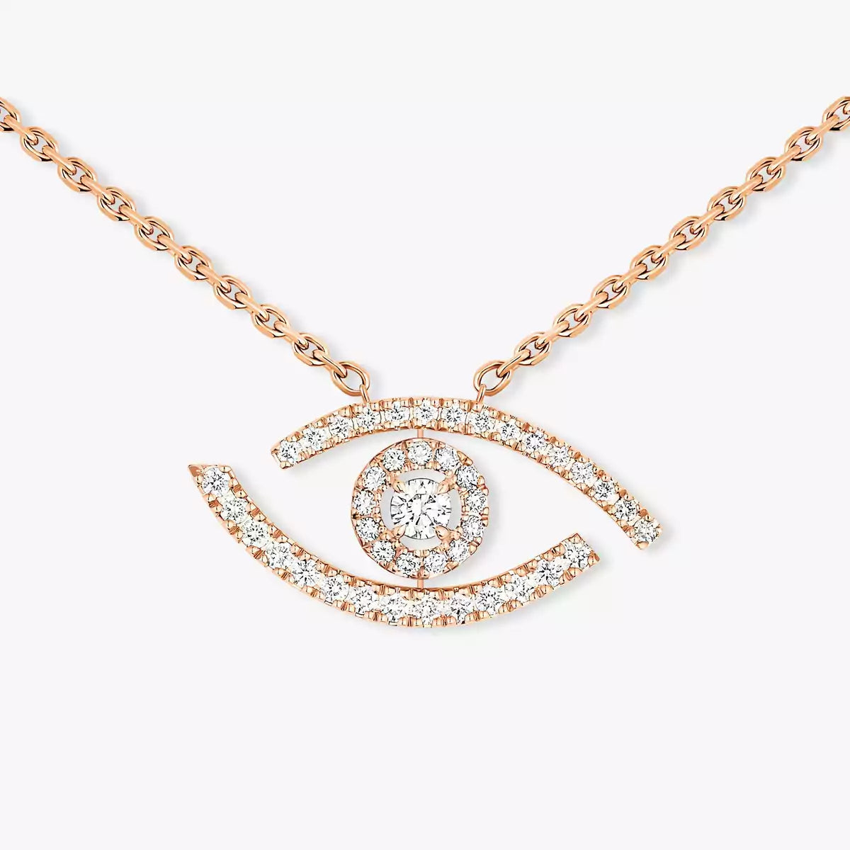 [Imperial] Pave_ Diamond Necklace Lucky Eye