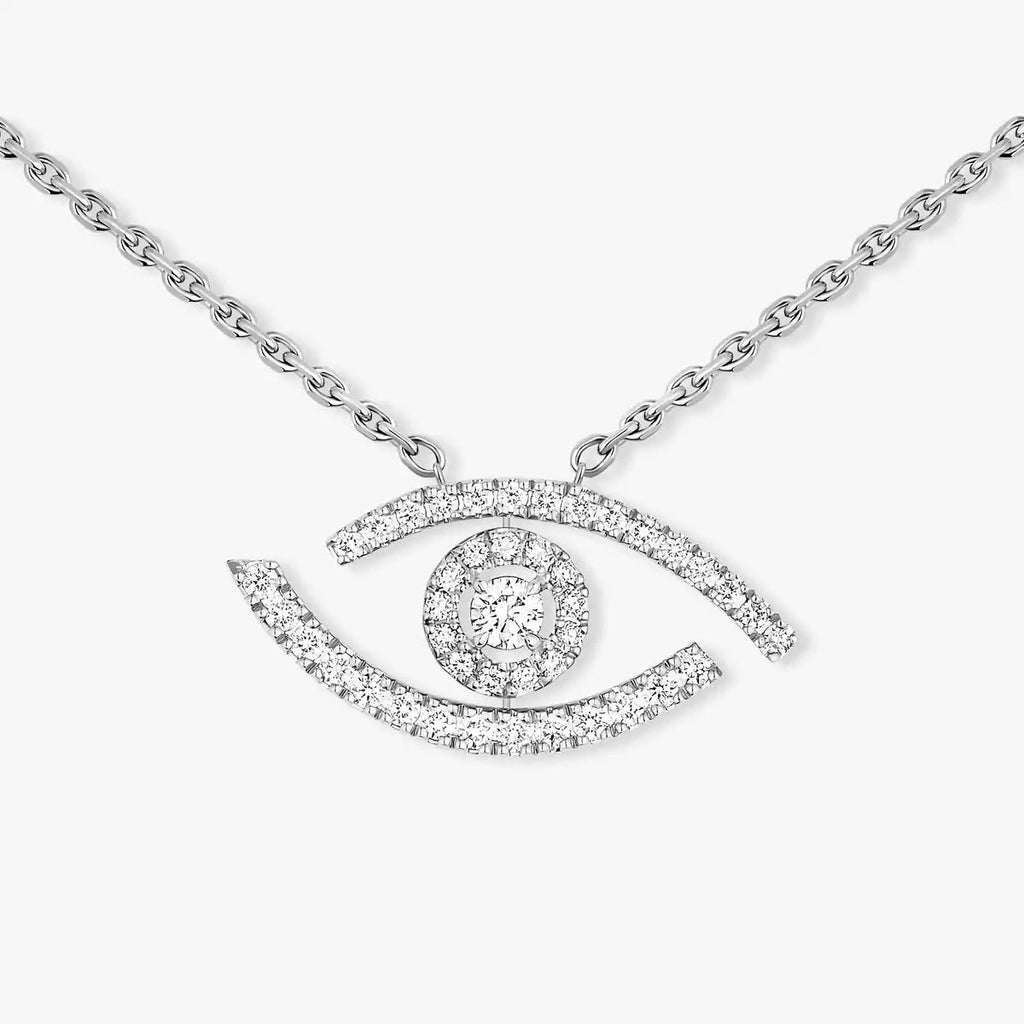 [Imperial] Pave_ Diamond Necklace Lucky Eye