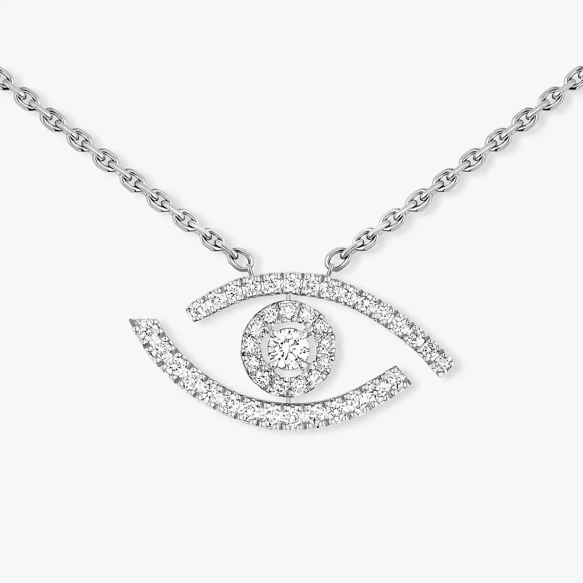 [Imperial] Pave_ Diamond Necklace Lucky Eye
