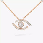 [Imperial] Pave_ Diamond Necklace Lucky Eye