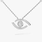 [Imperial] Pave_ Diamond Necklace Lucky Eye
