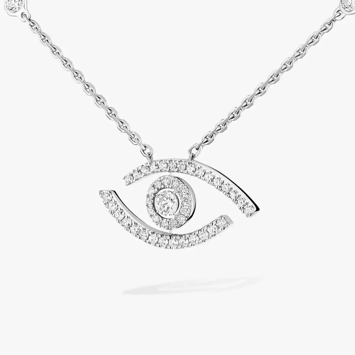 [Imperial] Pave_ Diamond Necklace Lucky Eye