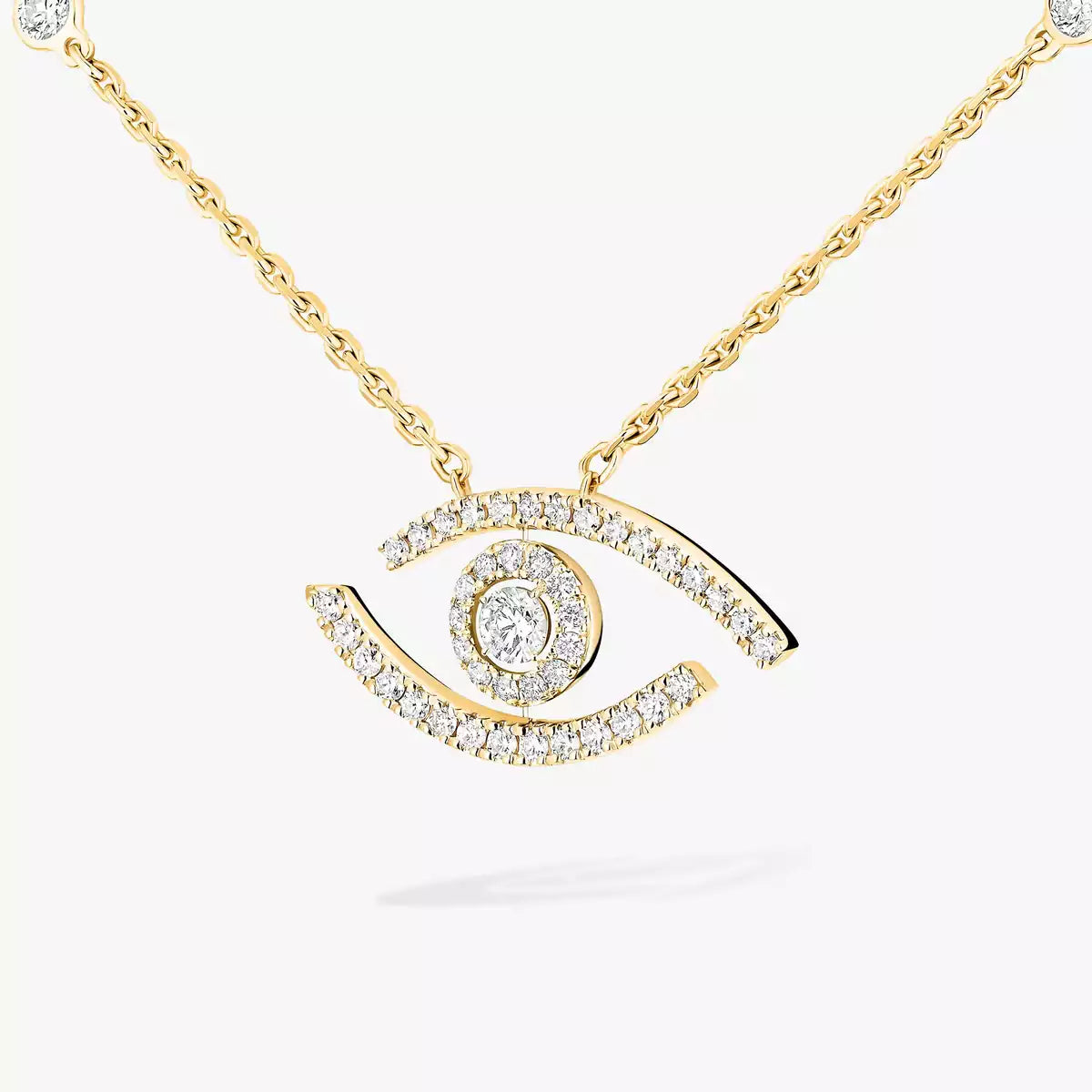 [Imperial] Pave_ Diamond Necklace Lucky Eye