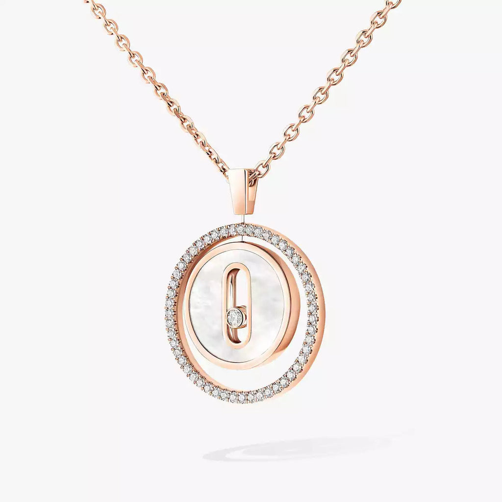 [Imperial] Lucky Move Diamond Necklace in Rose Gold and White Mother-of-Pearl
