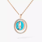 [Imperial] Lucky Move Diamond Necklace in Rose Gold and White Mother-of-Pearl