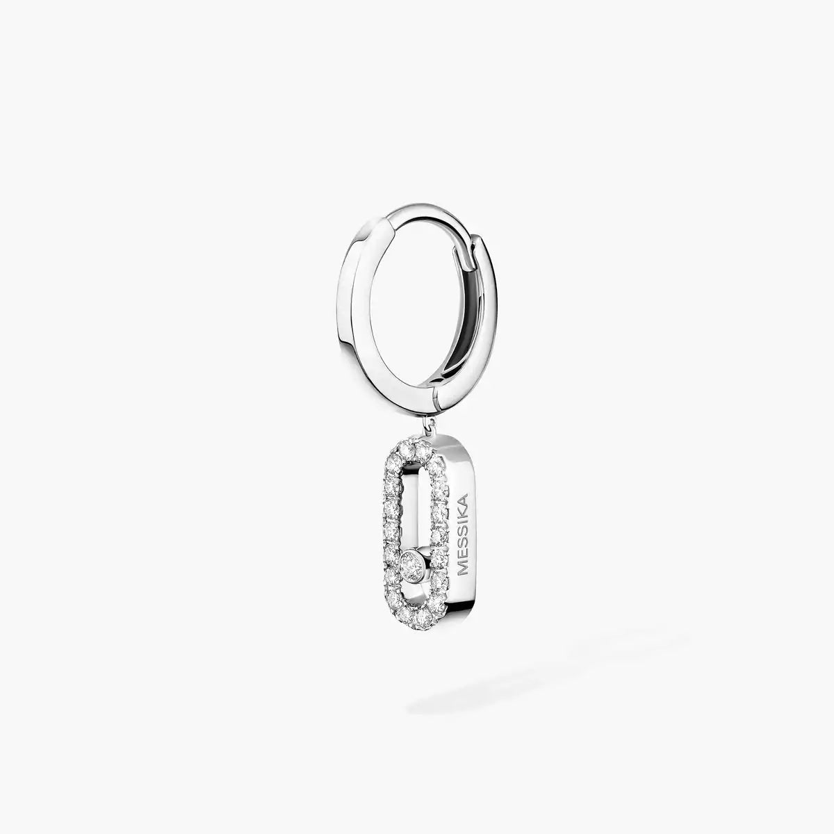 [Imperial] Move Uno Einzelner Diamant-Creolen-Ohrring