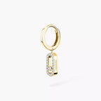 [Imperial] Move Uno Single Diamond Hoop Earring