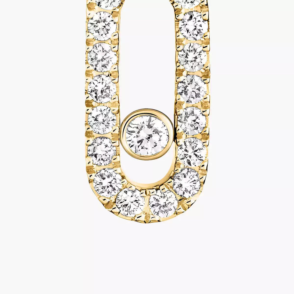 [Imperial] Move Uno Single Diamond Hoop Earring