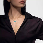 [Imperial] Lucky Eye Diamond Necklace in Rose Gold and Turquoise