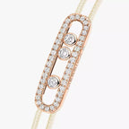 [Imperial] Messika Care(s) pink cord pavé bracelet