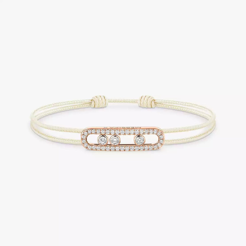[Imperial] Messika Care(s) pink cord pavé bracelet