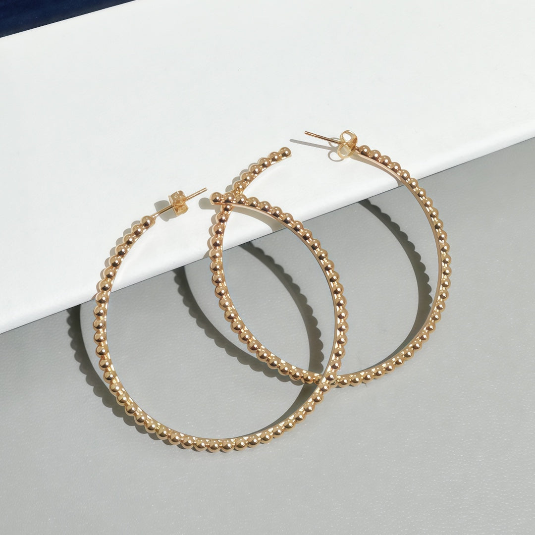 [Imperial]  SMOOTH BEAD STUD EARRINGS