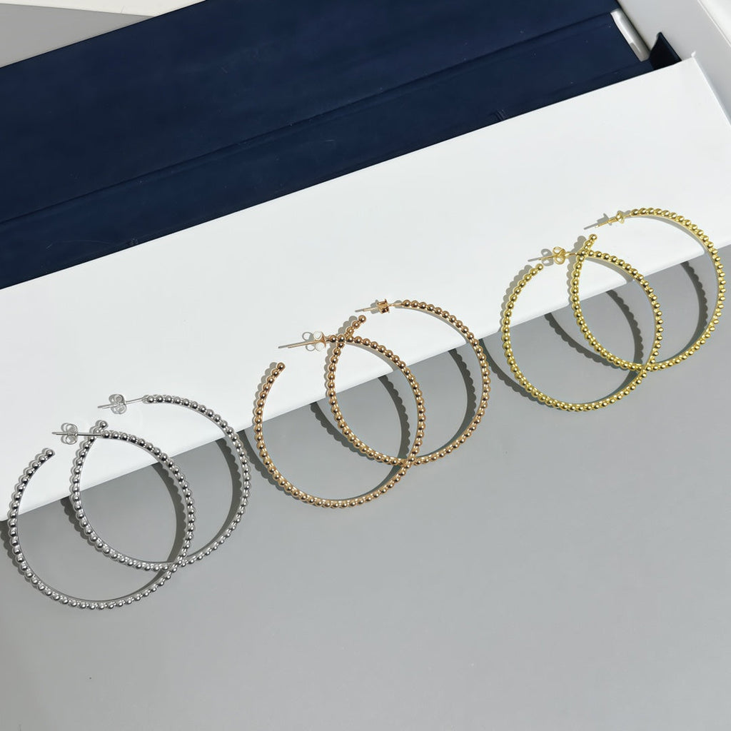 [Imperial]  SMOOTH BEAD STUD EARRINGS