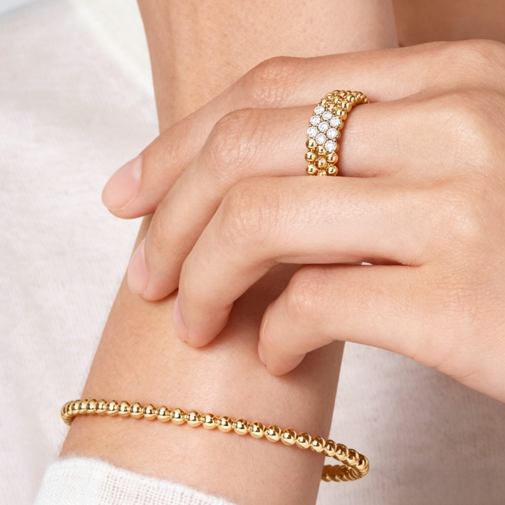 [Imperial]  THREE-ROW DIAMOND RING