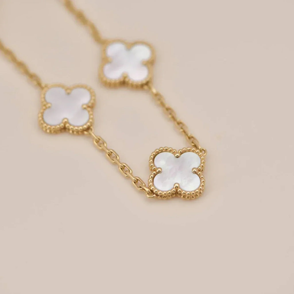 [Imperial]New CLOVER WHITE PEARL MOP 5 MOTIF BRACELET COLLECTION