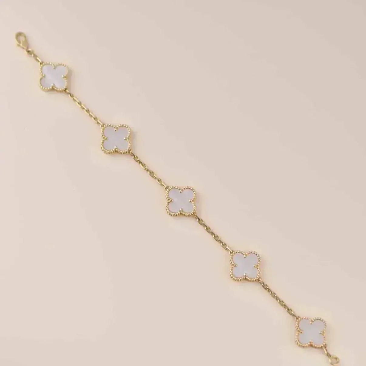 [Imperial]New CLOVER WHITE PEARL MOP 5 MOTIF BRACELET COLLECTION