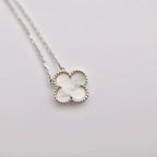 [Imperial] CLOVER  15MM WHITE MOTHER-OF-PEARL SILVER