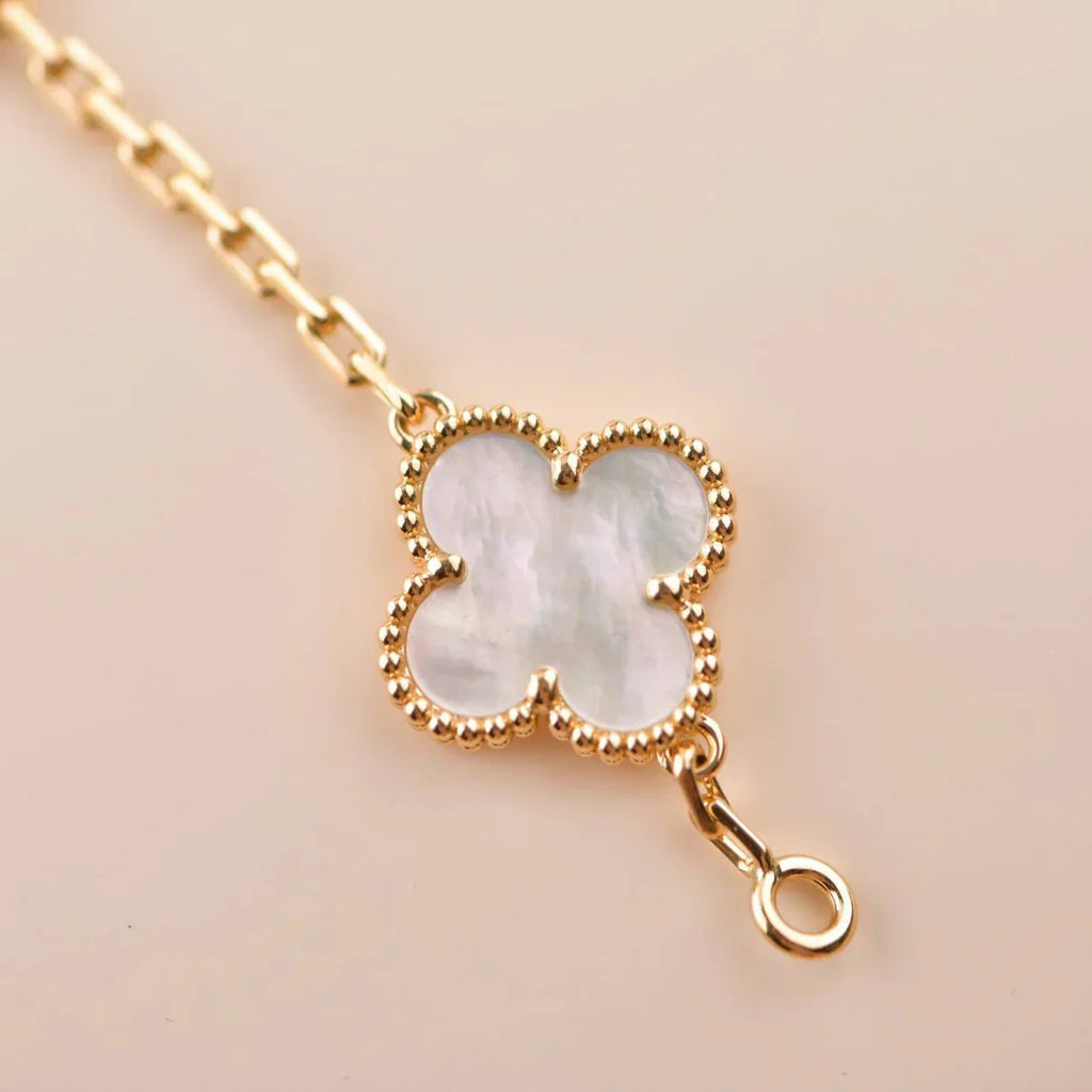[Imperial]New CLOVER WHITE PEARL MOP 5 MOTIF BRACELET COLLECTION