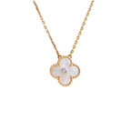 [Imperial] CLOVER 15MM DIAMOND WHITE FRITILLARIA NECKLACE