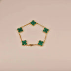 [Imperial]New  CLOVER 5 MOTIF MALACHITE BRACELET COLLECTION