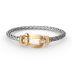 [Imperial] FORCE LARGE HORSESHOE HALF DIAMOND BRACELET GOLD