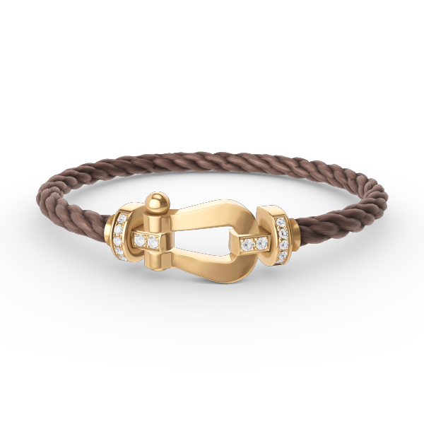 [Imperial] FORCE LARGE HORSESHOE HALF DIAMOND BRACELET GOLD