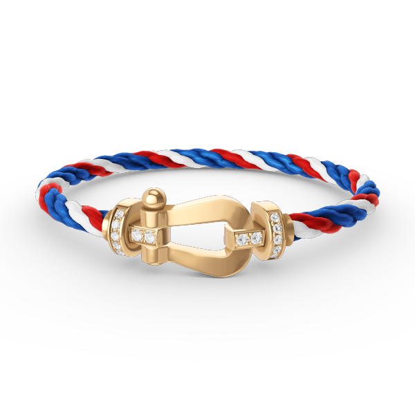 [Imperial] FORCE LARGE HORSESHOE HALF DIAMOND BRACELET GOLD