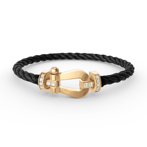 [Imperial] FORCE LARGE HORSESHOE HALF DIAMOND BRACELET GOLD