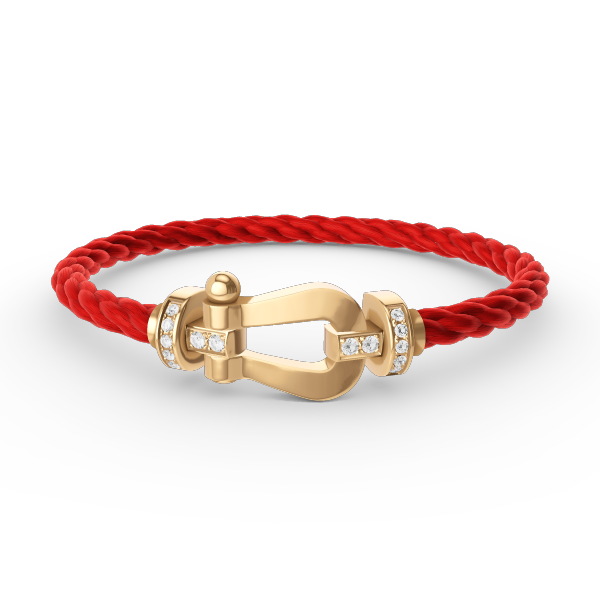 [Imperial] FORCE LARGE HORSESHOE HALF DIAMOND BRACELET GOLD